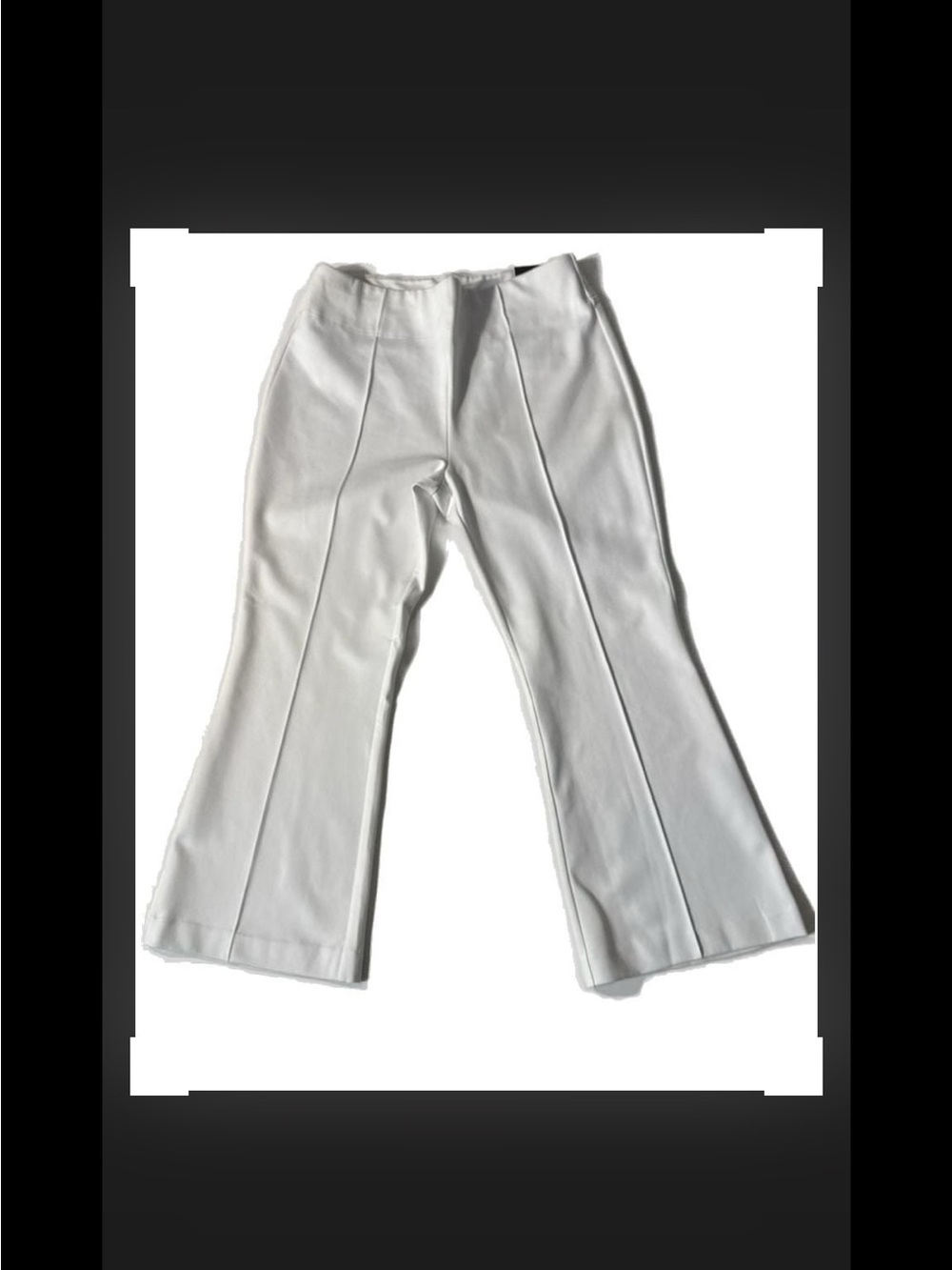 Express Columnist High Rise Kick Flare White Women's Boot Cut Pants